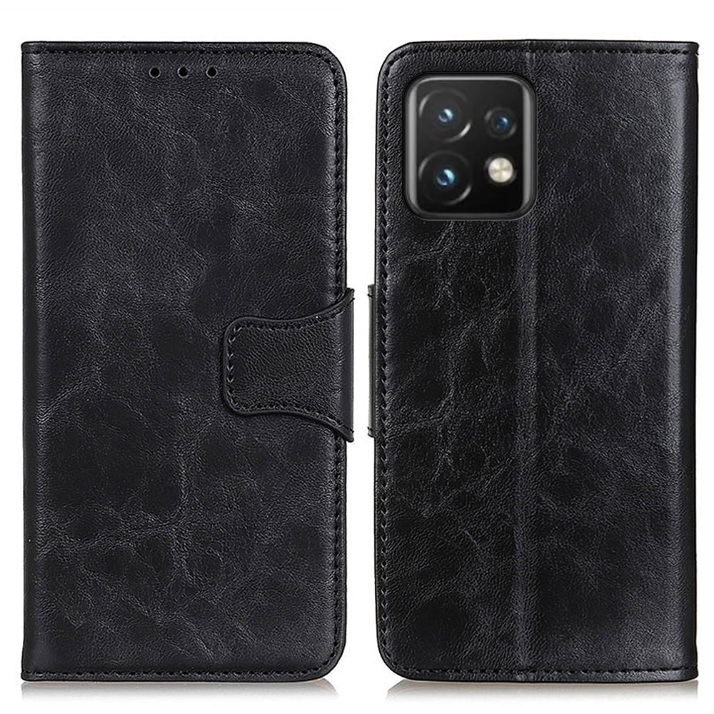 For Motorola Moto Edge 40 Pro 5G Moto X40 5G Crazy Horse Texture Magnetic Clasp Split Leather Full Protection Phone Case Flip Wallet Cover Stand with Strap For Motorola Moto Edge 40 Pro 5G Moto X40 5G Crazy Horse Texture Magnetic Clasp Split Leather Full Protection Phone Case Flip Wallet Cover Stand with Strap